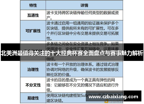 北美洲最值得关注的十大经典杯赛全面盘点与赛事魅力解析